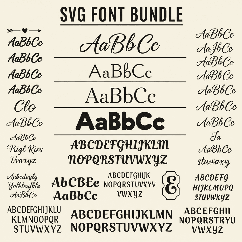 Crafter's Font SVG Bundle